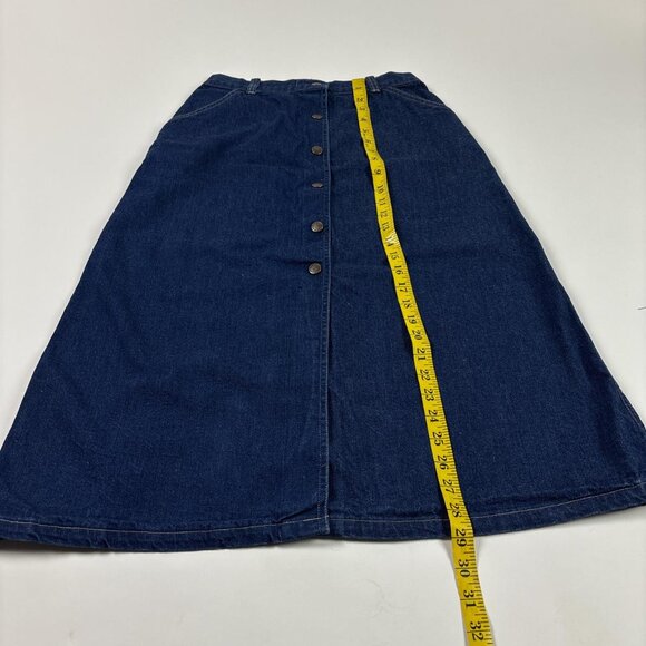Y2K Candies Denim Skirt Juniors 11 Blue Vintage Button Front Mid Length - Picture 3 of 8